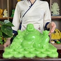 PHẬT DI LẶC TAY ĐỠ NÉN VÀNG CẦM GẬY NHƯ Ý